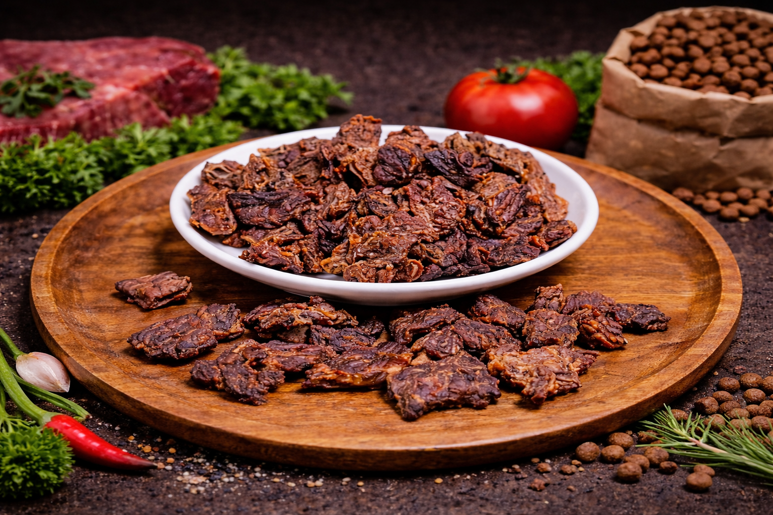 Dry Pet Food Background